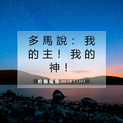 Picture 07 - 約 翰 福 音 20:28 CUVT - 多 馬 說 ： 我 的 主 ！ 我 的 神 - Bible Verse Picture
