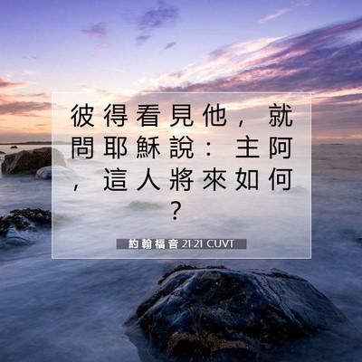 Picture 07 - 約 翰 福 音 21:21 CUVT - 彼 得 看 見 他 ， 就 問 耶 穌 說 ： - Bible Verse Picture