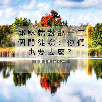 Picture 07 - 約 翰 福 音 6:67 CUVT - 耶 穌 就 對 那 十 二 個 門 徒 說 ： - Bible Verse Picture