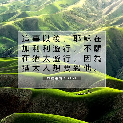 Picture 07 - 約 翰 福 音 7:1 CUVT - 這 事 以 後 ， 耶 穌 在 加 利 利 遊 - Bible Verse Picture