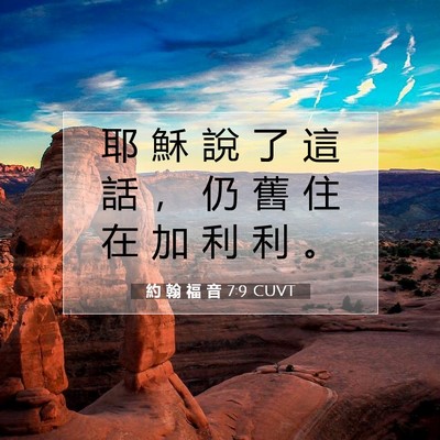 Picture 07 - 約 翰 福 音 7:9 CUVT - 耶 穌 說 了 這 話 ， 仍 舊 住 在 加 - Bible Verse Picture
