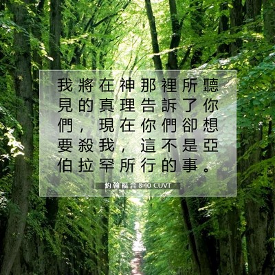 Picture 07 - 約 翰 福 音 8:40 CUVT - 我 將 在 神 那 裡 所 聽 見 的 真 理 - Bible Verse Picture