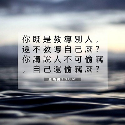 Picture 07 - 羅 馬 書 2:21 CUVT - 你 既 是 教 導 別 人 ， 還 不 教 導 - Bible Verse Picture