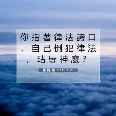 Picture 07 - 羅 馬 書 2:23 CUVT - 你 指 著 律 法 誇 口 ， 自 己 倒 犯 - Bible Verse Picture