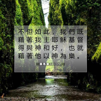 Picture 07 - 羅 馬 書 5:11 CUVT - 不 但 如 此 ， 我 們 既 藉 著 我 主 - Bible Verse Picture