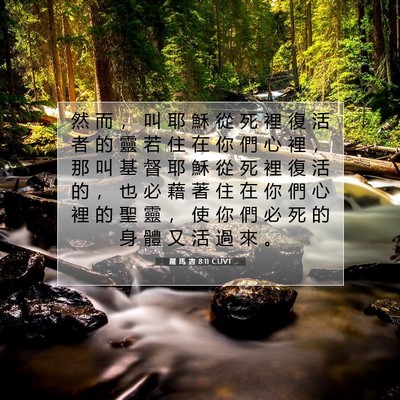Picture 07 - 羅 馬 書 8:11 CUVT - 然 而 ， 叫 耶 穌 從 死 裡 復 活 者 - Bible Verse Picture