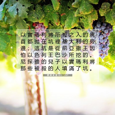 Picture 07 - 耶 利 米 書 41:9 CUVT - 以 實 瑪 利 將 所 殺 之 人 的 屍 首 - Bible Verse Picture