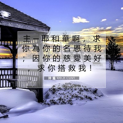 Picture 07 - 詩 篇 109:21 CUVT - 主 ─ 耶 和 華 啊 ， 求 你 為 你 的 - Bible Verse Picture