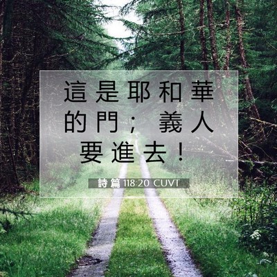 Picture 07 - 詩 篇 118:20 CUVT - 這 是 耶 和 華 的 門 ； 義 人 要 進 - Bible Verse Picture