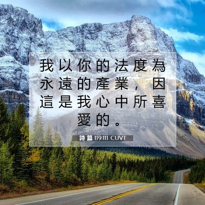 Picture 07 - 詩 篇 119:111 CUVT - 我 以 你 的 法 度 為 永 遠 的 產 業 - Bible Verse Picture