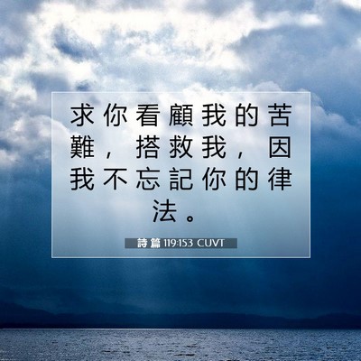 Picture 07 - 詩 篇 119:153 CUVT - 求 你 看 顧 我 的 苦 難 ， 搭 救 我 - Bible Verse Picture