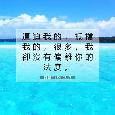 Picture 07 - 詩 篇 119:157 CUVT - 逼 迫 我 的 ， 抵 擋 我 的 ， 很 多 - Bible Verse Picture