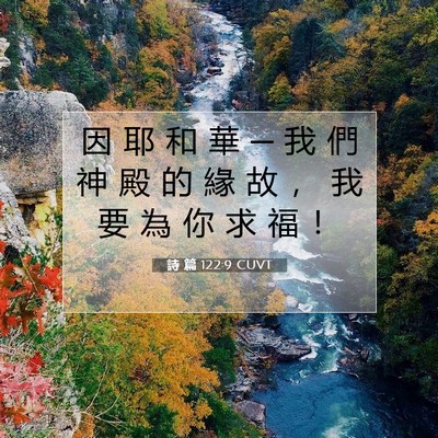 Picture 07 - 詩 篇 122:9 CUVT - 因 耶 和 華 ─ 我 們 神 殿 的 緣 故 - Bible Verse Picture