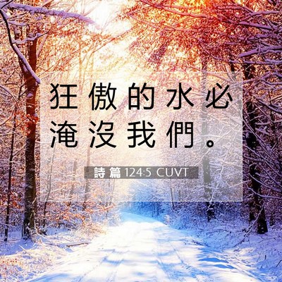 Picture 07 - 詩 篇 124:5 CUVT - 狂 傲 的 水 必 淹 沒 我 們 - Bible Verse Picture