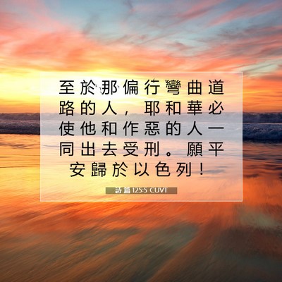 Picture 07 - 詩 篇 125:5 CUVT - 至 於 那 偏 行 彎 曲 道 路 的 人 ， - Bible Verse Picture