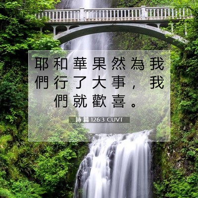 Picture 07 - 詩 篇 126:3 CUVT - 耶 和 華 果 然 為 我 們 行 了 大 事 - Bible Verse Picture