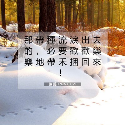 Picture 07 - 詩 篇 126:6 CUVT - 那 帶 種 流 淚 出 去 的 ， 必 要 歡 - Bible Verse Picture