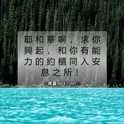 Picture 07 - 詩 篇 132:8 CUVT - 耶 和 華 啊 ， 求 你 興 起 ， 和 你 - Bible Verse Picture