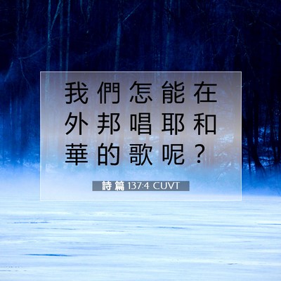 Picture 07 - 詩 篇 137:4 CUVT - 我 們 怎 能 在 外 邦 唱 耶 和 華 的 - Bible Verse Picture