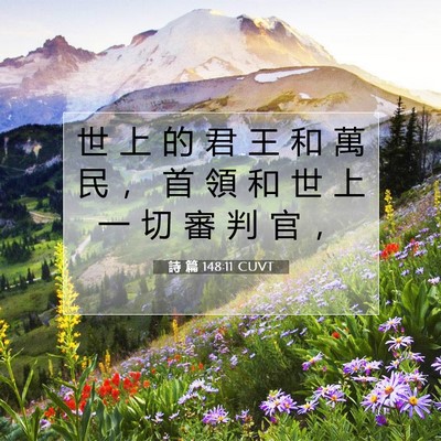 Picture 07 - 詩 篇 148:11 CUVT - 世 上 的 君 王 和 萬 民 ， 首 領 和 - Bible Verse Picture
