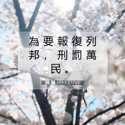 Picture 07 - 詩 篇 149:7 CUVT - 為 要 報 復 列 邦 ， 刑 罰 萬 民 - Bible Verse Picture