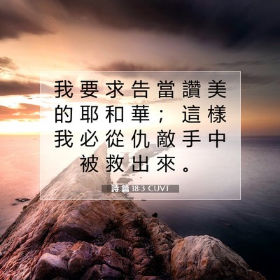 Picture 07 - 詩 篇 18:3 CUVT - 我 要 求 告 當 讚 美 的 耶 和 華 ； - Bible Verse Picture