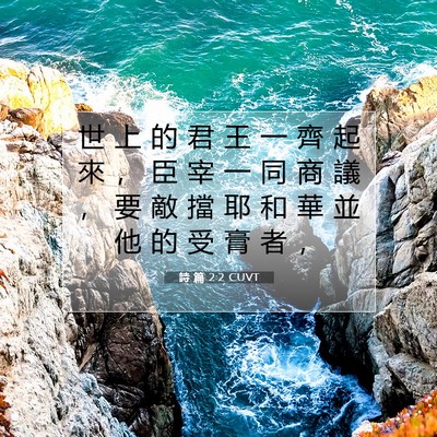 Picture 07 - 詩 篇 2:2 CUVT - 世 上 的 君 王 一 齊 起 來 ， 臣 宰 - Bible Verse Picture