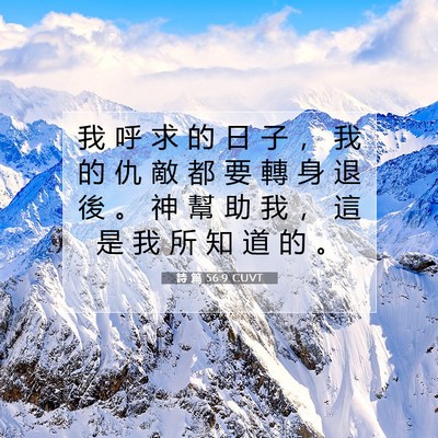 Picture 07 - 詩 篇 56:9 CUVT - 我 呼 求 的 日 子 ， 我 的 仇 敵 都 - Bible Verse Picture