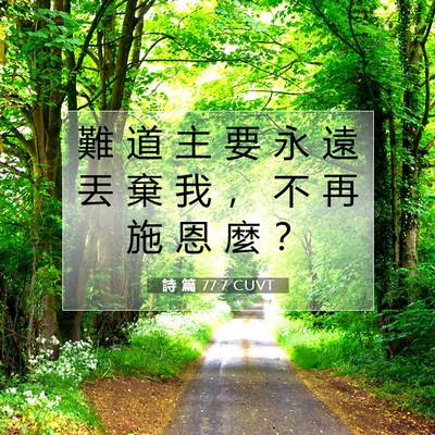 Picture 07 - 詩 篇 77:7 CUVT - 難 道 主 要 永 遠 丟 棄 我 ， 不 再 - Bible Verse Picture