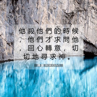 Picture 07 - 詩 篇 78:34 CUVT - 他 殺 他 們 的 時 候 ， 他 們 才 求 - Bible Verse Picture