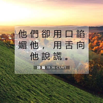 Picture 07 - 詩 篇 78:36 CUVT - 他 們 卻 用 口 諂 媚 他 ， 用 舌 向 - Bible Verse Picture