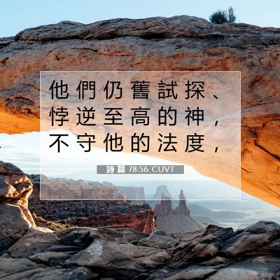 Picture 07 - 詩 篇 78:56 CUVT - 他 們 仍 舊 試 探 、 悖 逆 至 高 的 - Bible Verse Picture