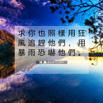 Picture 07 - 詩 篇 83:15 CUVT - 求 你 也 照 樣 用 狂 風 追 趕 他 們 - Bible Verse Picture