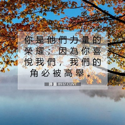 Picture 07 - 詩 篇 89:17 CUVT - 你 是 他 們 力 量 的 榮 耀 ； 因 為 - Bible Verse Picture