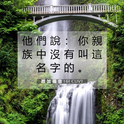 Picture 07 - 路 加 福 音 1:61 CUVT - 他 們 說 ： 你 親 族 中 沒 有 叫 這 - Bible Verse Picture