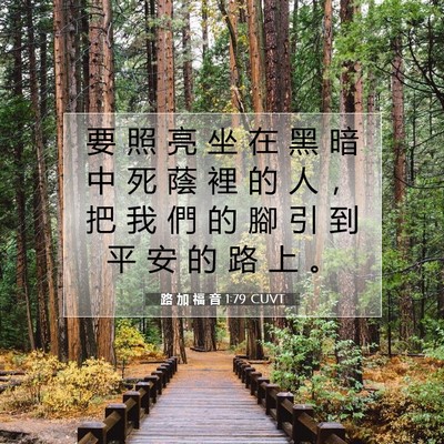 Picture 07 - 路 加 福 音 1:79 CUVT - 要 照 亮 坐 在 黑 暗 中 死 蔭 裡 的 - Bible Verse Picture