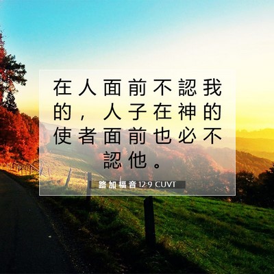 Picture 07 - 路 加 福 音 12:9 CUVT - 在 人 面 前 不 認 我 的 ， 人 子 在 - Bible Verse Picture