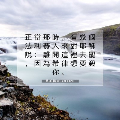 Picture 07 - 路 加 福 音 13:31 CUVT - 正 當 那 時 ， 有 幾 個 法 利 賽 人 - Bible Verse Picture