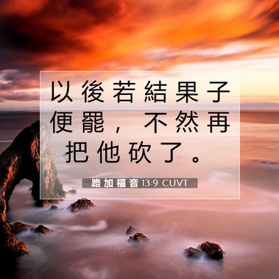 Picture 07 - 路 加 福 音 13:9 CUVT - 以 後 若 結 果 子 便 罷 ， 不 然 再 - Bible Verse Picture