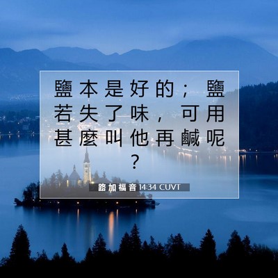 Picture 07 - 路 加 福 音 14:34 CUVT - 鹽 本 是 好 的 ； 鹽 若 失 了 味 ， - Bible Verse Picture