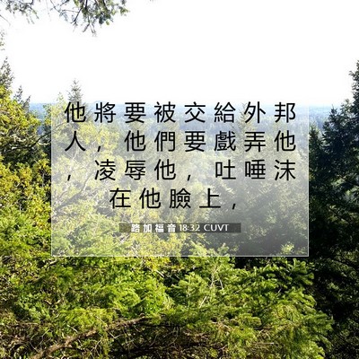 Picture 07 - 路 加 福 音 18:32 CUVT - 他 將 要 被 交 給 外 邦 人 ， 他 們 - Bible Verse Picture