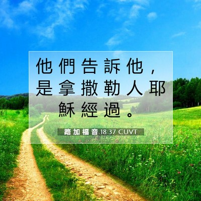 Picture 07 - 路 加 福 音 18:37 CUVT - 他 們 告 訴 他 ， 是 拿 撒 勒 人 耶 - Bible Verse Picture