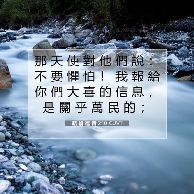 Picture 07 - 路 加 福 音 2:10 CUVT - 那 天 使 對 他 們 說 ： 不 要 懼 怕 - Bible Verse Picture