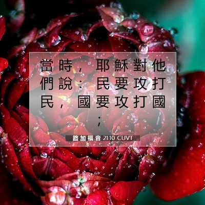 Picture 07 - 路 加 福 音 21:10 CUVT - 當 時 ， 耶 穌 對 他 們 說 ： 民 要 - Bible Verse Picture