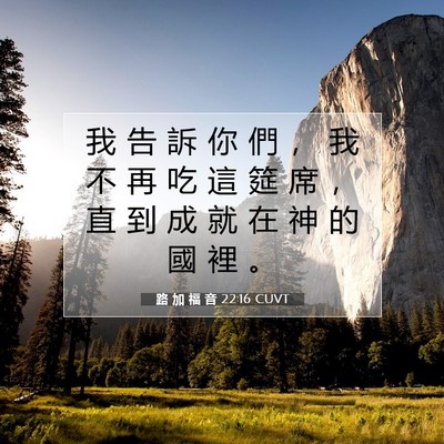 Picture 07 - 路 加 福 音 22:16 CUVT - 我 告 訴 你 們 ， 我 不 再 吃 這 筵 - Bible Verse Picture