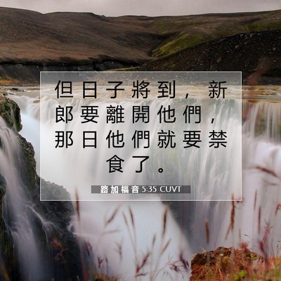 Picture 07 - 路 加 福 音 5:35 CUVT - 但 日 子 將 到 ， 新 郎 要 離 開 他 - Bible Verse Picture