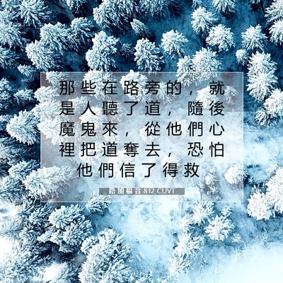 Picture 07 - 路 加 福 音 8:12 CUVT - 那 些 在 路 旁 的 ， 就 是 人 聽 了 - Bible Verse Picture