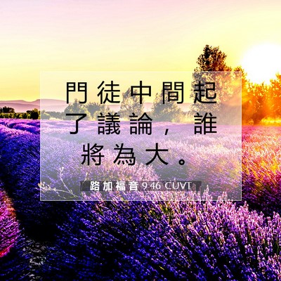 Picture 07 - 路 加 福 音 9:46 CUVT - 門 徒 中 間 起 了 議 論 ， 誰 將 為 - Bible Verse Picture