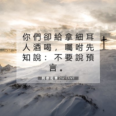 Picture 07 - 阿 摩 司 書 2:12 CUVT - 你 們 卻 給 拿 細 耳 人 酒 喝 ， 囑 - Bible Verse Picture