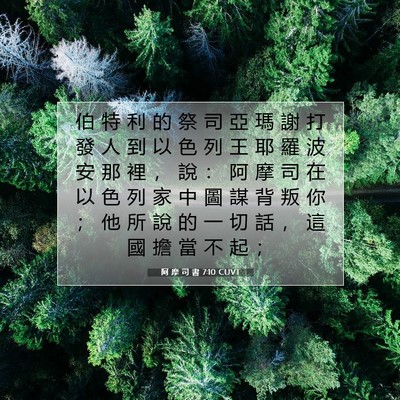 Picture 07 - 阿 摩 司 書 7:10 CUVT - 伯 特 利 的 祭 司 亞 瑪 謝 打 發 人 - Bible Verse Picture